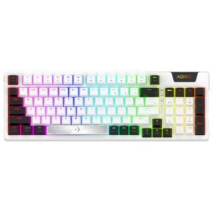 CLAVIER FILAIRE GAMER MÉCANIQUE AQIRYS ADARA 100% ANTI-GHOSTING RGB - BLANC