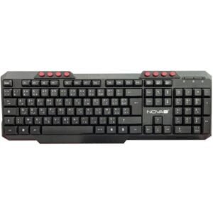 CLAVIER FILAIRE NOVA NT-K8163M AZERTY BILINGUE -NOIR