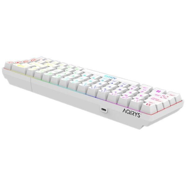 CLAVIER GAMER MÉCANIQUE AQIRYS MIRA 100% ANTI-GHOSTING RGB - BLANC