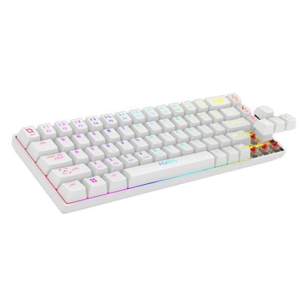 CLAVIER GAMER MÉCANIQUE AQIRYS MIRA 100% ANTI-GHOSTING RGB - BLANC