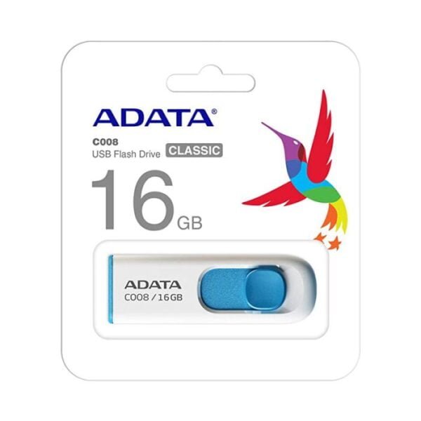 CLÉ USB ADATA C008 16GO USB 2.0 - BLANC & BLEU