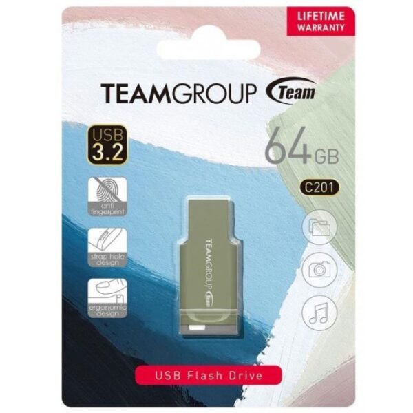 CLÉ USB TEAM GROUP C201 64GO USB 3.2 - VERT