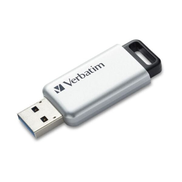 CLÉ USB VERBATIM SECURE PRO 64GO USB 3.2 - SILVER&NOIR