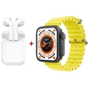 COFFRET MONTRE CONNECTÉE T99 + AIRPODS - JAUNE