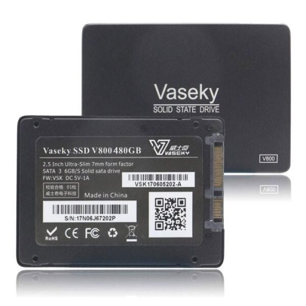 DISQUE DUR INTERNE VASEKY SSD 480GO V800 ULTRA SLIM 2.5'' - NOIR