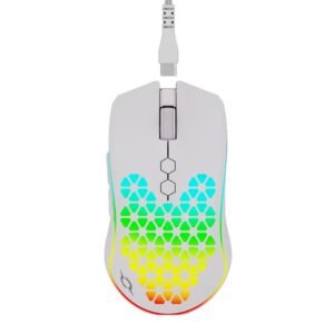 SOURIS GAMER AQIRYS POLARIS DOUBLE MODE RGB - BLANC