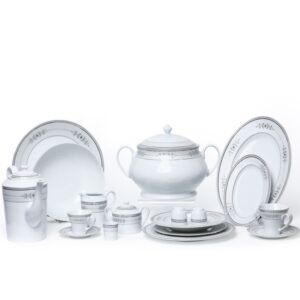 Service À Table Complets En Porcelaine 61 Pièces