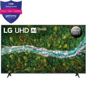 TV LG 43'' SMART UP77 UHD 4K AI THINQ + RÉCEPTEUR INTÉGRÉ