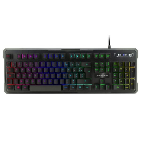 CLAVIER FILAIRE GAMER ADVANCE GTA 230 AZERTY RGB - NOIR