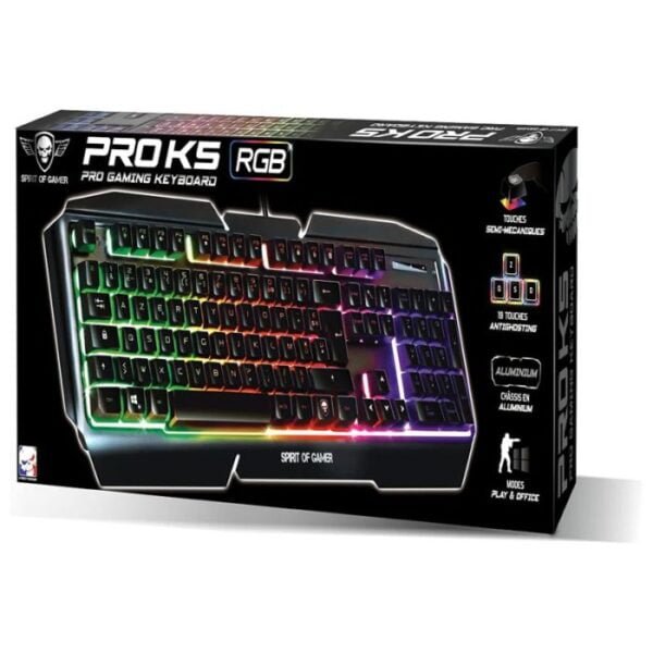 CLAVIER FILAIRE GAMER SPIRIT OF GAMER PRO-K5 - NOIR